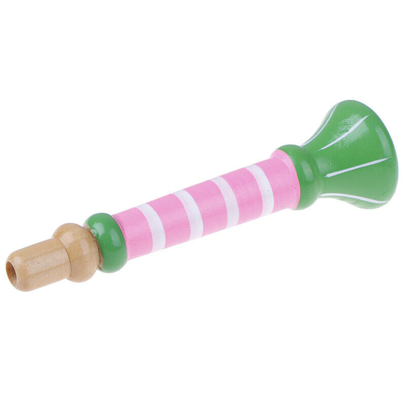 Kids Wooden Horn Whistle Musical Toys Gift Colorful Children Music Study  OZ
