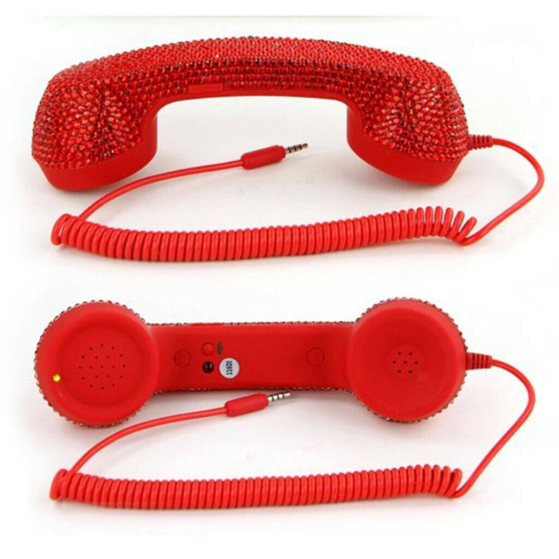 Classic Headphone MIC Microphone for 3.5mm Jacks Phone, Pink+White