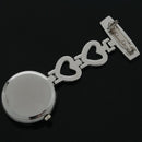 Ladies Heart Steel Crystal Nurse Doctor Paramedic Tunic Brooch Quartz FOB P I8V8