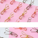 6 pcs/Set Cute Fish Clip Hollow Out Metal Binder Paper Clip Office SuppliesAT3C