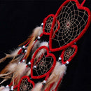 Love Heart Feather Dream Catcher Wind Chimes Wall Hanging Decor Ornaments