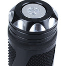 7/8 CNC Motorcycle Grips Handlebar Gel Aluminum Rubber Black
