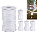 White Braided Lift Shade Cord Wood Pendant for Aluminum Blind Shade