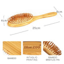 Bluezoo Hair Comb Bamboo Airbag Massage Comb Carbonized Solid Wood Bamboo C