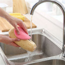 Silicone Dish Washing Sponge Scrubber Kitchen Cleaning antibacterial Tools M&E