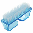 Clear Blue Handle Nail Manicure File Cleaning Brush X9E4