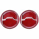 2PCS for Ford Mustang Red Carbon Fiber Car Interior Central Air Conditioner