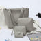 4pcs/set Shoulder Handbags Leather Women Crossbody Clutch Card Bags (Grey)