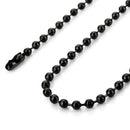 5.0mm Large Stainless Steel Necklace Ball Bead Chain Link Black Male, Lengt A5L4