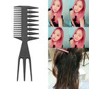 Black Double-sided Teeth Comb Fishbone Hair Comb for Salon Hairdressing Kit