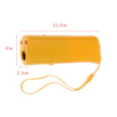Ultrasonic LED Dog Repeller Trainer Dog Anti Bark Flashlight Type 2 Yellow