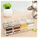 Acrylic Seasoning Box Spice Jar Set Condiment Cruet Bottle Kitchen Supplies K9R7