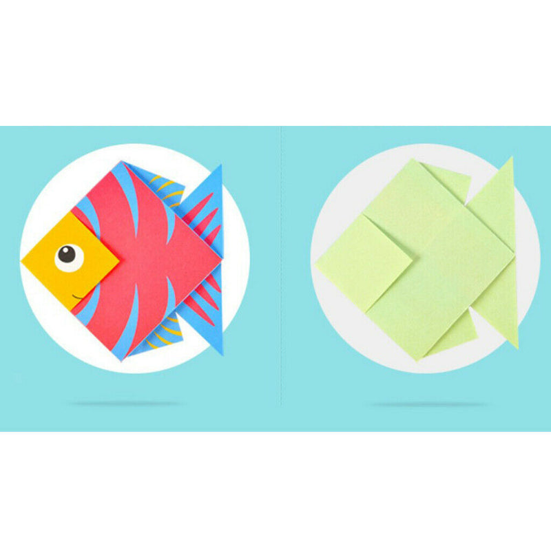 Origami Kit with 54 Pattern 108 Pieces Origami Folding Papers And Origami Book