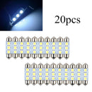 20x 36mm CANBUS C5W 6418 3 LED 5050 SMD Interior Dome Plate Light Lamp Bulb 12V