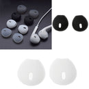 2 Pairs Silicone Earbuds Cover Eartips Protective Caps for Airpods Black + White