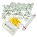 46Pcs Fondant Cake Mold Set Flower Cake Decorating Tools Kitchen Baking Mol