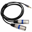 Multi-Function Audio Cable 3.5/6.35mm Male Jack to Double XLR Male Jack Cab
