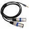 Multi-Function Audio Cable 3.5/6.35mm Male Jack to Double XLR Male Jack Cab
