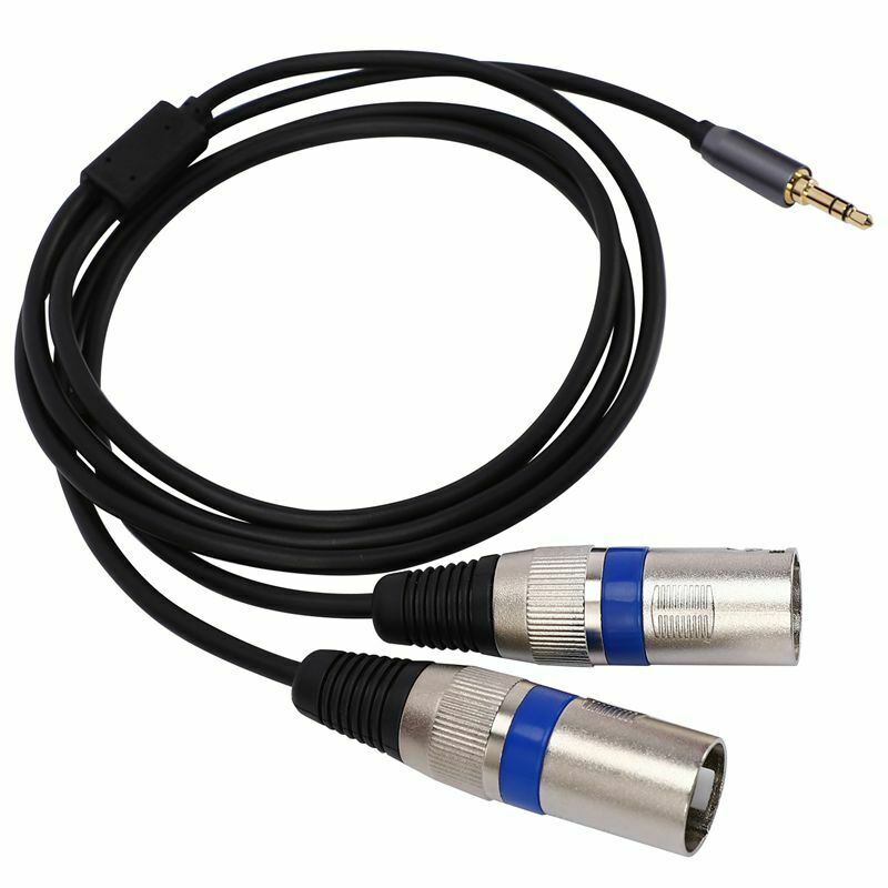 Multi-Function Audio Cable 3.5/6.35mm Male Jack to Double XLR Male Jack Cab
