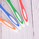 Child Health Blue color Three Head 3 Sided Toothbrush Ultrafine Soft Bristle Gw