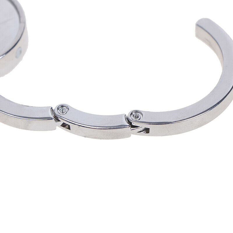 1Pc Portable Folding Hook Alloy Purse Bag Holder Circle Shape Bag Accessorie Ew