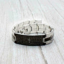 Men's Bracelets Stainless Steel Black Cross English Lords Bible Prayer Q4U0 F5W3