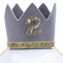 Baby Boy Girl First Birthday Hat Crown Numbers Headband Tiara Party Photo P T8M2
