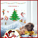 Christmas Glass Wall Stickers Santa Claus Tree Decals Decoration Ornaments