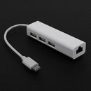 USB-C USB 3.1 Type C To USB RJ45 Ethernet Lan Adapter Hub Cable for Macbook I4M4