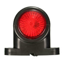 1x Red White 10-30V LED Truck Trailer Lorry Van Side Marker Indicator E4I3 W8I5