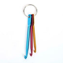 3pcs Hot Mixed Aluminum Knit Needle Crochet Hook Needle Keychain Keyring