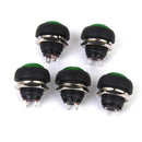 5Pcs Green Momentary Push Button Horn Switch OFF (ON) for Dashboard Boat Car