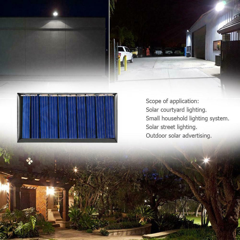 2pcs Solar Cell Module 5V 50mA Polycrystalline Silicone Solar Panel Charger