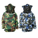 Beekeeping Jacket Veil Bee Protecting Suit Dress Smock Equipment Blue Camo