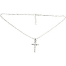 2 Pcs Jewelry Models Clavicle Chain Necklace Cross Jesus Christ B6X4