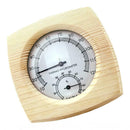 Square Wooden Sauna Hygrothermograph 2 in 1 Hygrometer Double Dial Sauna Room