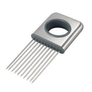 Onion Holder Vegetable Potato Cutter Slicer Stainless Steel Fork Slicing Re Q9Z8