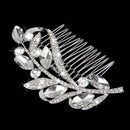 Leaves rhinestone hair comb bride jewelry