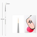 3pcs/set Nail art lines painting brush transparent pen 7/9/11mm uv polish tipJ&M
