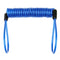 Steel Lanyard Spring Coil Wire Lock Safety Cable Lanyard Tether Blue 1.5m
