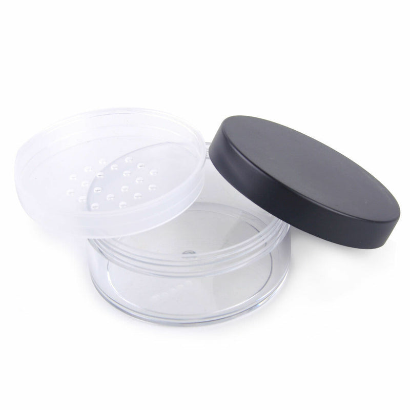 Plastic 50g Loose Powder Jar Powder Puff Box Empty Cosmetic Container for Makeup