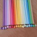 80pcs Beautiful Fashion Colorful Lucky Wish Star Origami Paper Ribbon 0hk