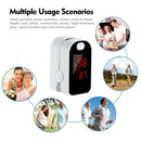 Fingertip Pulse Oximeter, Blood Oxygen Saturation Monitor for Adults, White