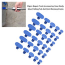 30pcs Glue Repair Tool Dent Removal Blue Accessories Paintless Pulling Tab Set
