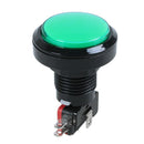 12V DC LED Light Illuminated Green Round Momentary Push Button Switch 1 NO  N5I2