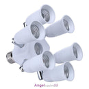 6 in 1 Adjustable E27 Base Head Light Lamp Bulb Adapter Holder Socket Splitter