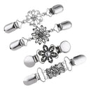 4 Pieces Shawl Clips Set, Retro Rhinestones Cardigan Clips, Sweater & Collar