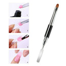 Nail Brush Pen Dual-ended Slice Shape Tool LED UV Poly Gel Manicure Set
