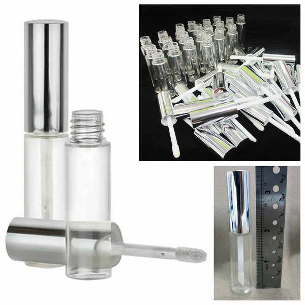 20 Empty PET Clear Lip Gloss Bottle 8ML Tube Balm Container Stopper Not Included