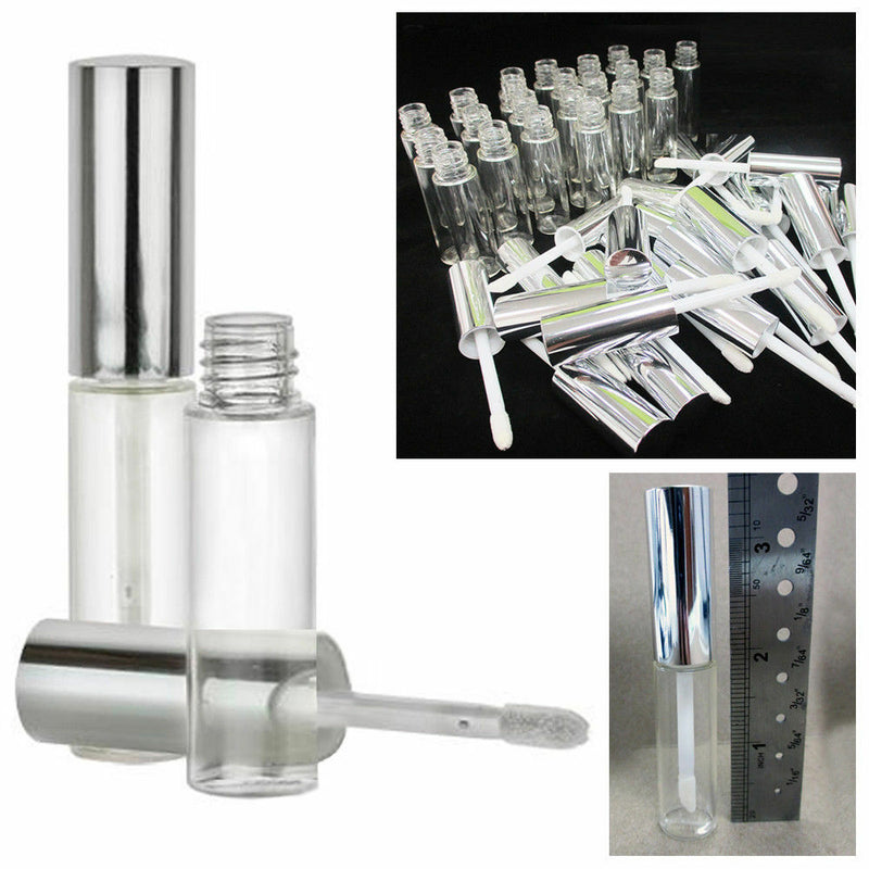 20 Empty PET Clear Lip Gloss Bottle 8ML Tube Balm Container Stopper Not Included